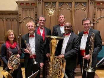January 5, 2020 Brass Quintet and Pipe Organ concert musicians